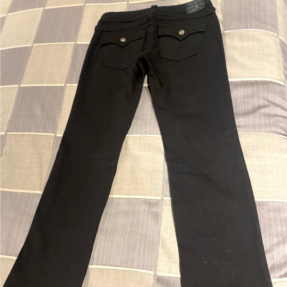 True Religion black w/gold buttons-boot cut, size 29
